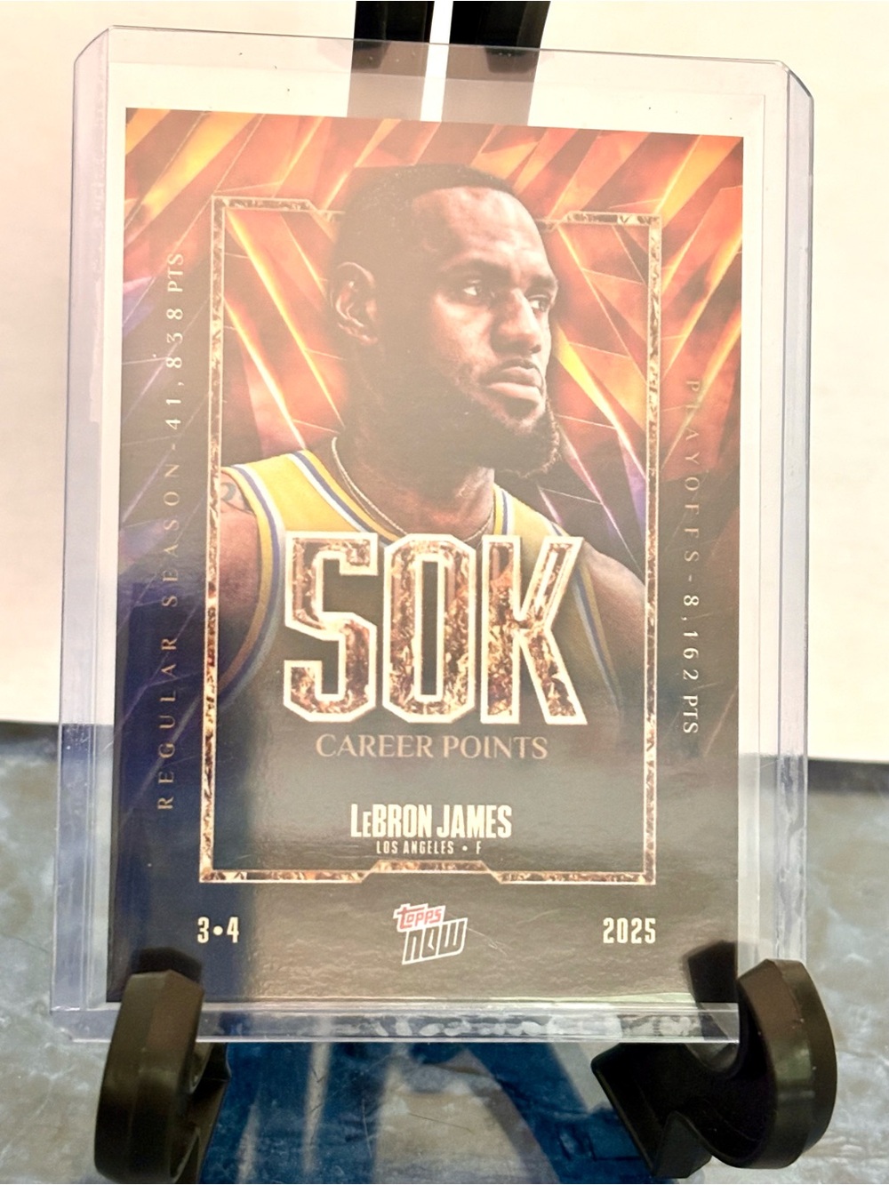 LeBron James Basketball Card 50k Career Points Topps Los Angeles Lakers
